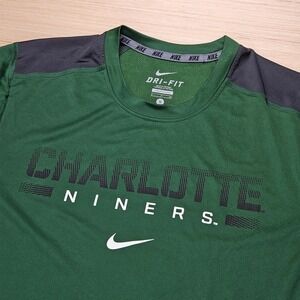 Charlotte Niners 49ers Nike Training Shirt Men S Green Dri-Fit Speed Fly NCAA